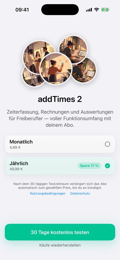 Screenshot addTimes 2